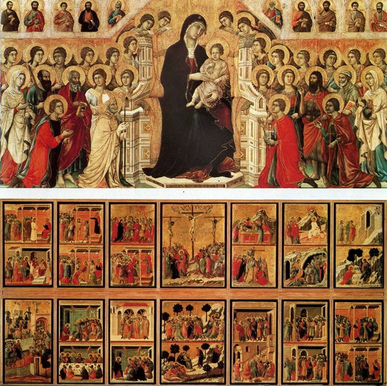 Madonna with Angels and Saints (Maesta)   Duccio di Buoninsenia