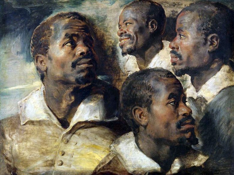 Τέσσερα σκίτσα ενός αφρικανικού κεφαλιού   Peter Rubens