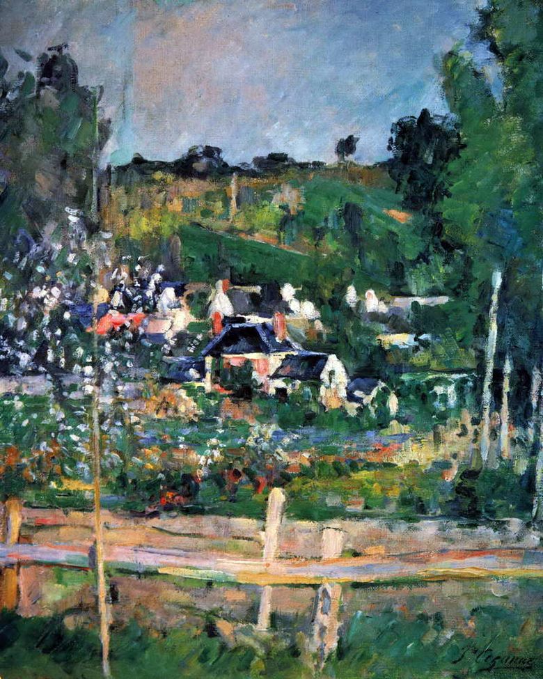 Άποψη του Auvers sur Oise. Φράχτης   Paul Cezanne