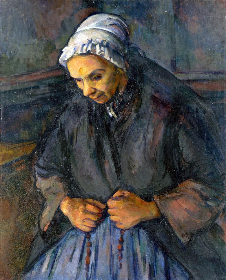 Ηλικιωμένη γυναίκα με το Ροδάριο   Paul Cezanne