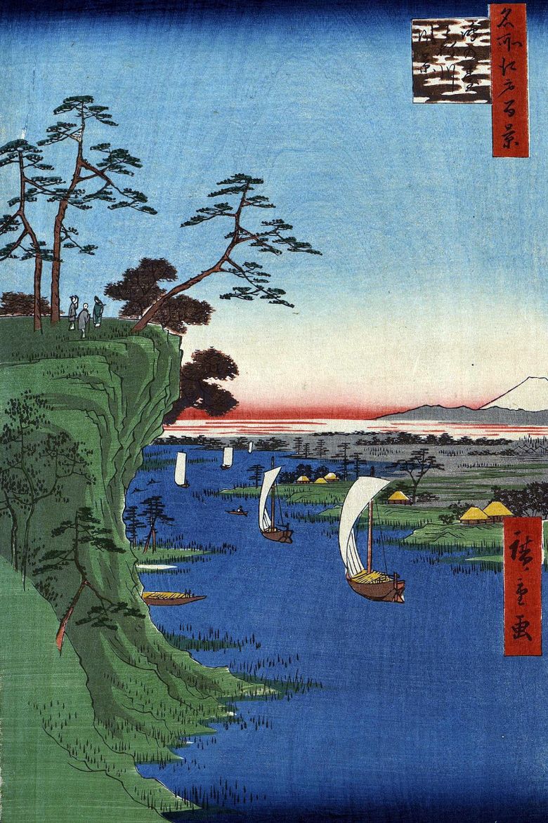 Konodai Hill, Tonegawa River   Utagawa Hiroshige