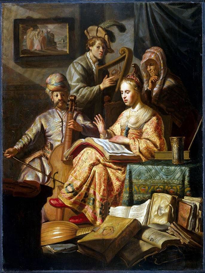 Αλληγορία της μουσικής   Rembrandt Harmenszoon Van Rijn