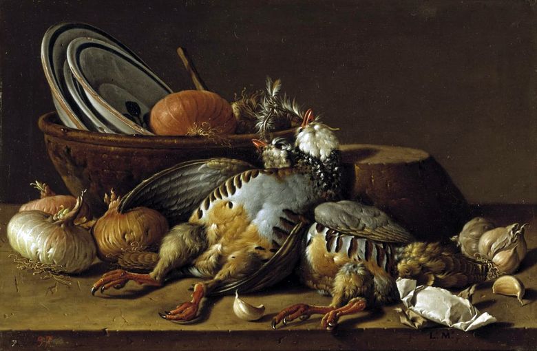 Still Life with Partridges και Cookware   Luis Melendez