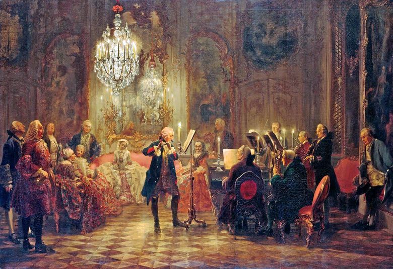 Friedrich the Great Concert στο Sanssouci   Adolf Menzel