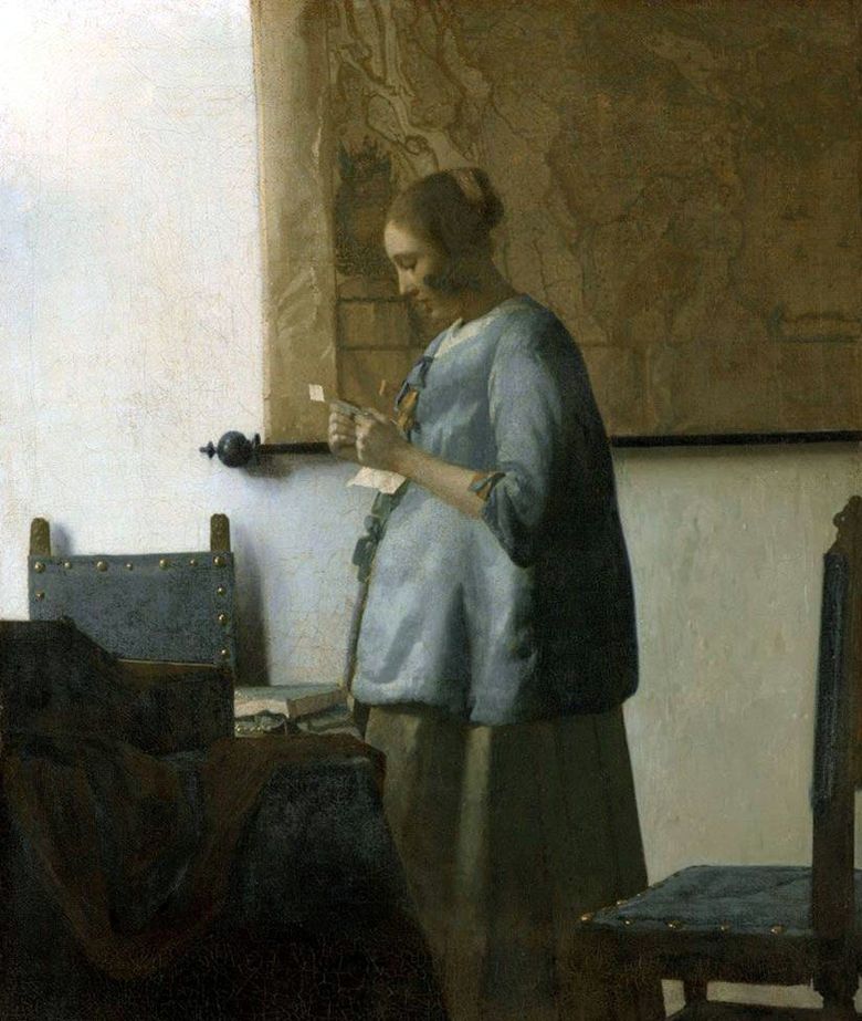 Lady in Blue διαβάζοντας ένα γράμμα   Jan Vermeer