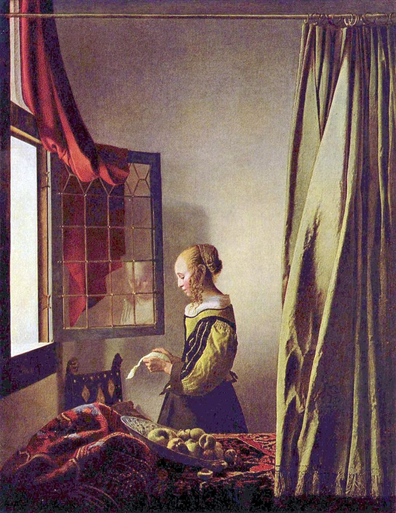 Κορίτσι που διαβάζει ένα γράμμα από το ανοιχτό παράθυρο   Jan Vermeer