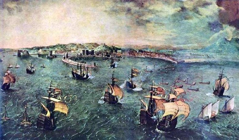 Ναυτική μάχη στον Κόλπο της Νάπολης   Peter Brueghel