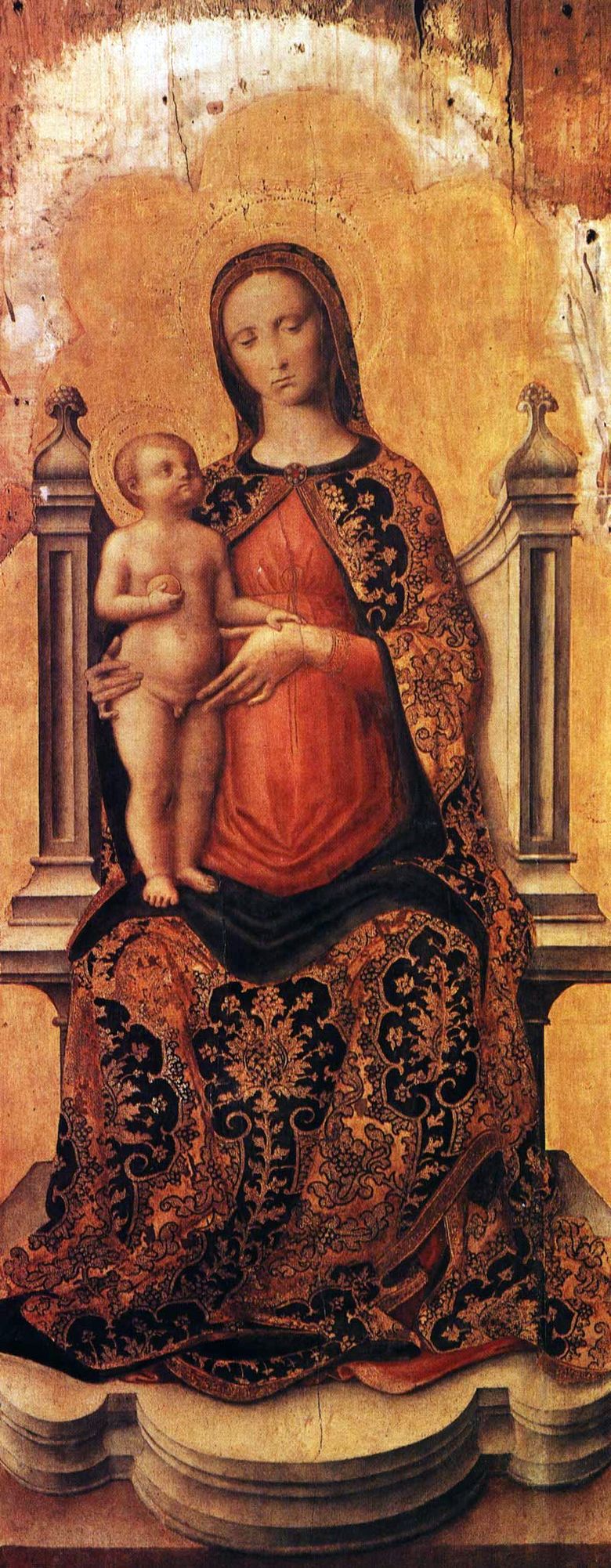 Η Μαρία με το μωρό στο θρόνο   Antonio Vivarini
