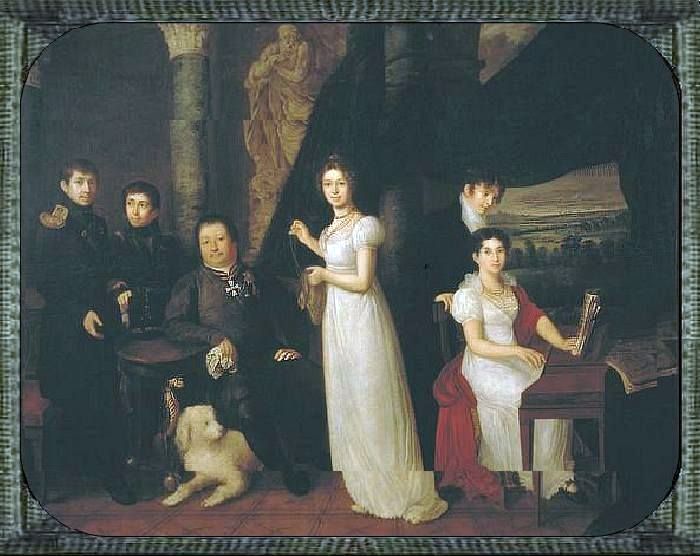 Οικογενειακό πορτρέτο του Morkovs   Vasily Tropinin
